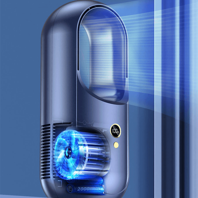 Draagbare ventilator met LED-scherm 2000mAh