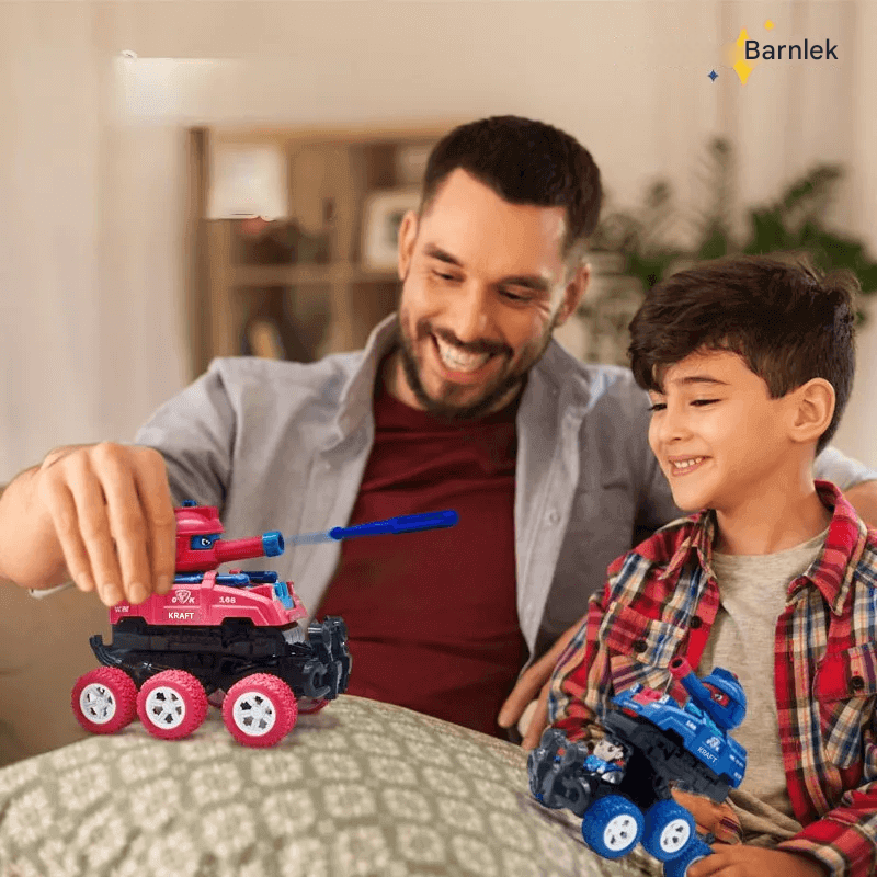 Miniatuur Zeswielig Schuiftank Speelgoed