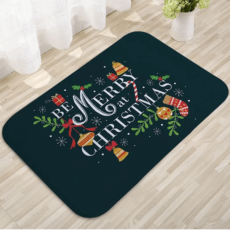 60x40 cm Welcoming Flanellen Kerstdeken - Vrolijk Kerstfeest, Kerstman, Ster, Rendier