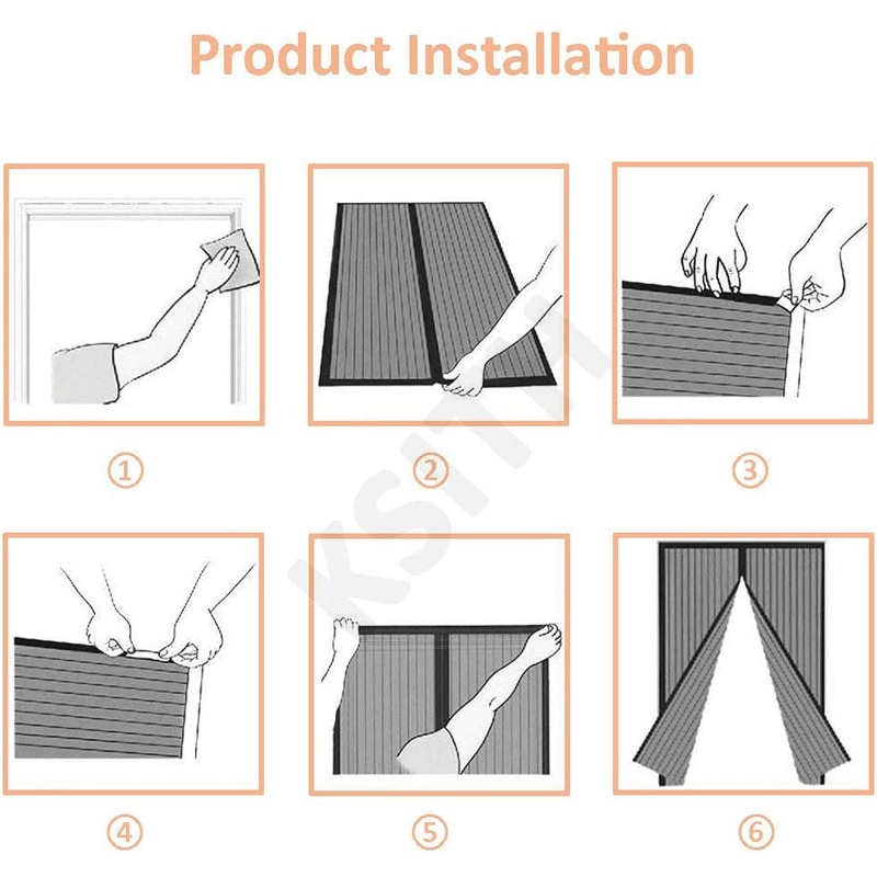 Magnetisch muskietennet voor deur met automatische sluiting | Insectennet met magnetisch slot - Bescherming tegen muggen voor patio, balkon & ingang (Meerdere maten)