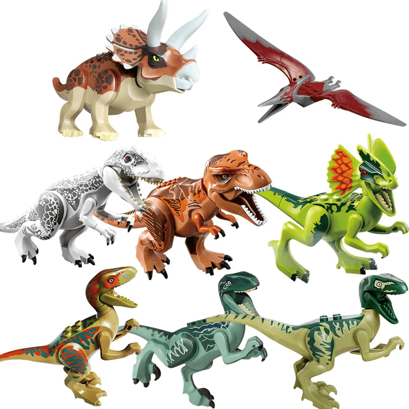 Dinosaurus Bouwstenen voor Kinderen - T-Rex Figuur | Educatief & Leuk ABS Plastic Speelgoed voor Creatief Spelen & Fijne Motoriek