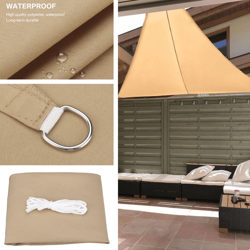 Driehoekig waterdicht zonnezeil