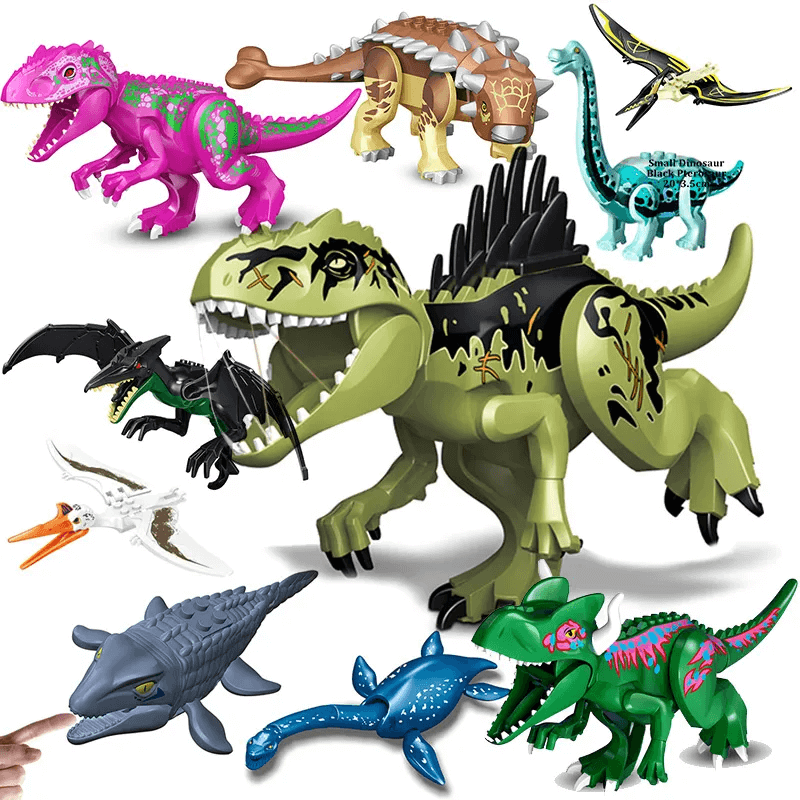 Dinosaurus Bouwstenen voor Kinderen - T-Rex Figuur | Educatief & Leuk ABS Plastic Speelgoed voor Creatief Spelen & Fijne Motoriek