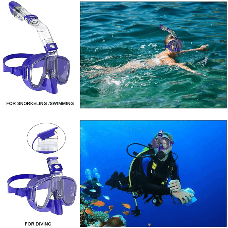 Opvouwbaar snorkelmasker, duikmasker volwassene
