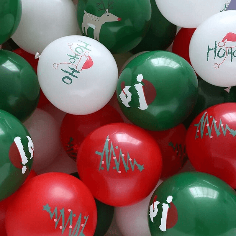 Vrolijk kerstfeest ballonnen in meerdere kleuren - Latex Ballonnen Feestballonnen