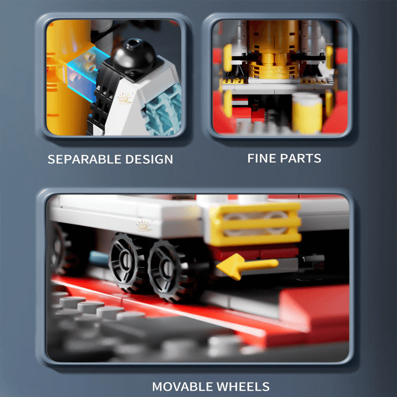 Raketbouwstenen - Creatief Bouwspeelgoed voor Kinderen, Ruimteraket Bouwsets en Doe-Het-Zelf Bouwstenen