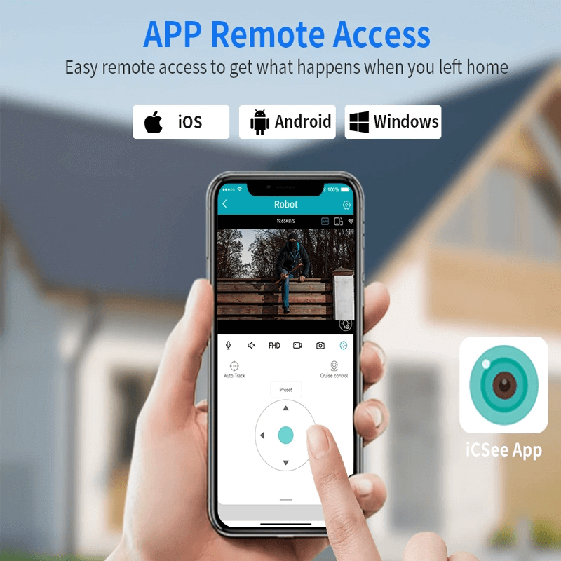 Slimme wifi-beveiligingscamera - met infrarood nachtzicht, APP & AI