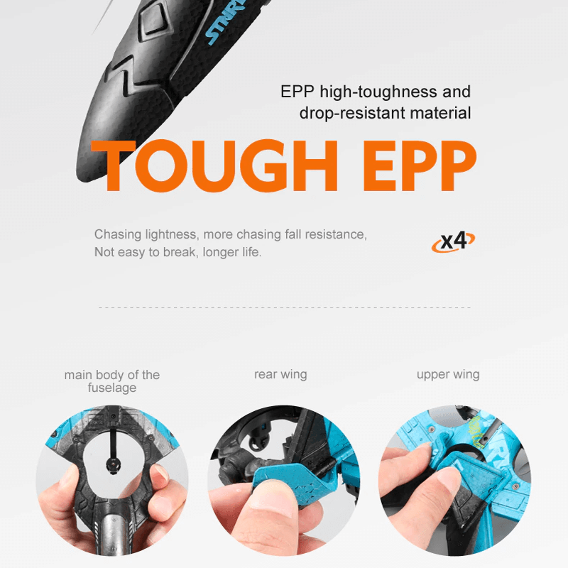 RC gevechtsvliegtuig in duurzaam EPP-schuim met LED-lampjes | vliegtuig met afstandsbediening 2,4GHz voor beginners & kinderen - modelvlucht met 360° Loop & lange vliegtijd