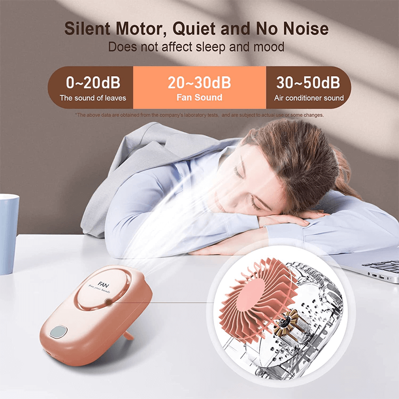 Draagbare, hangende minihalsventilator 2000mAh