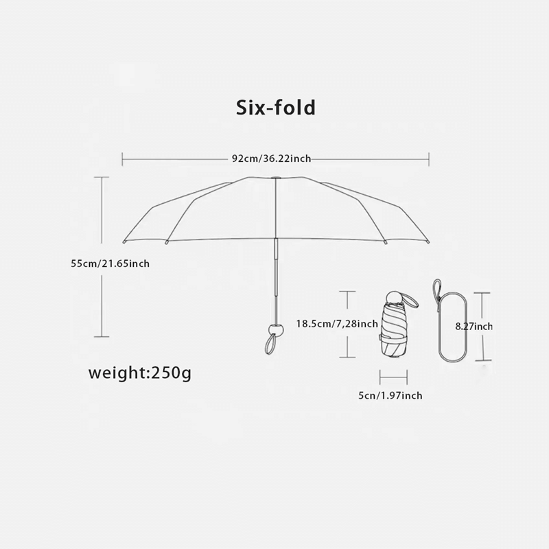 Compacte opvouwbare paraplu