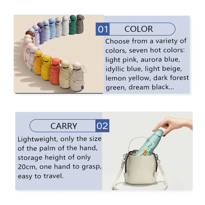 Compacte opvouwbare paraplu