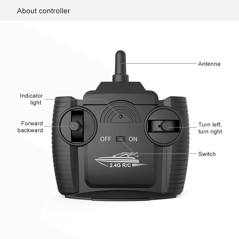 Snelle boot met afstandsbediening - 25 km/u raceboot met IPX4 waterdichtheid en waterkoeling