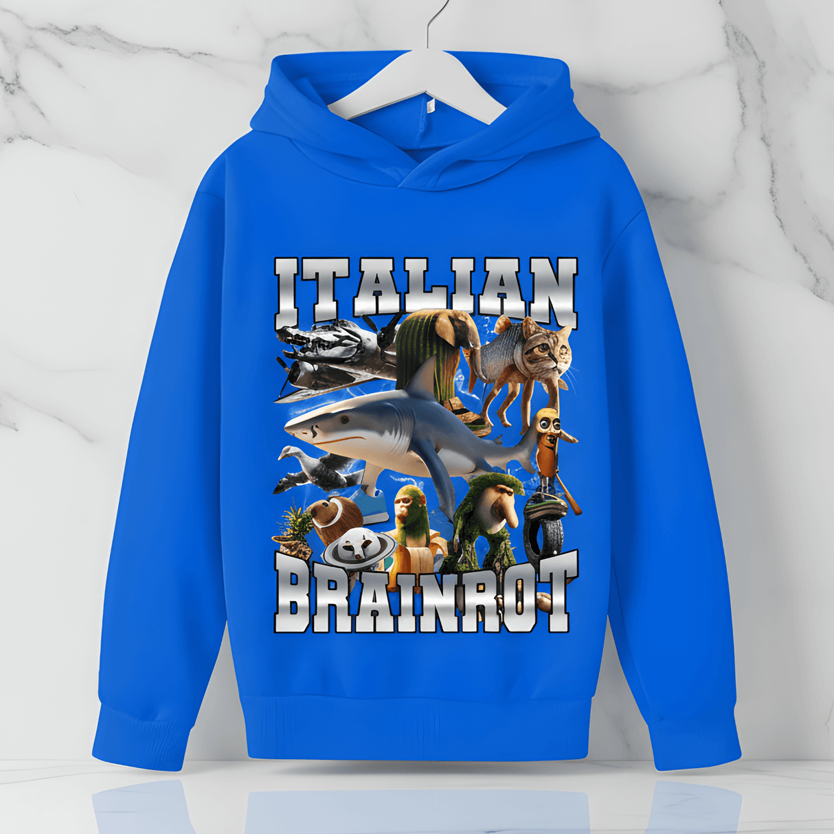 GiggleWear – Hoodie med Italienska Mindrot-karaktärer för Barn & Vuxna