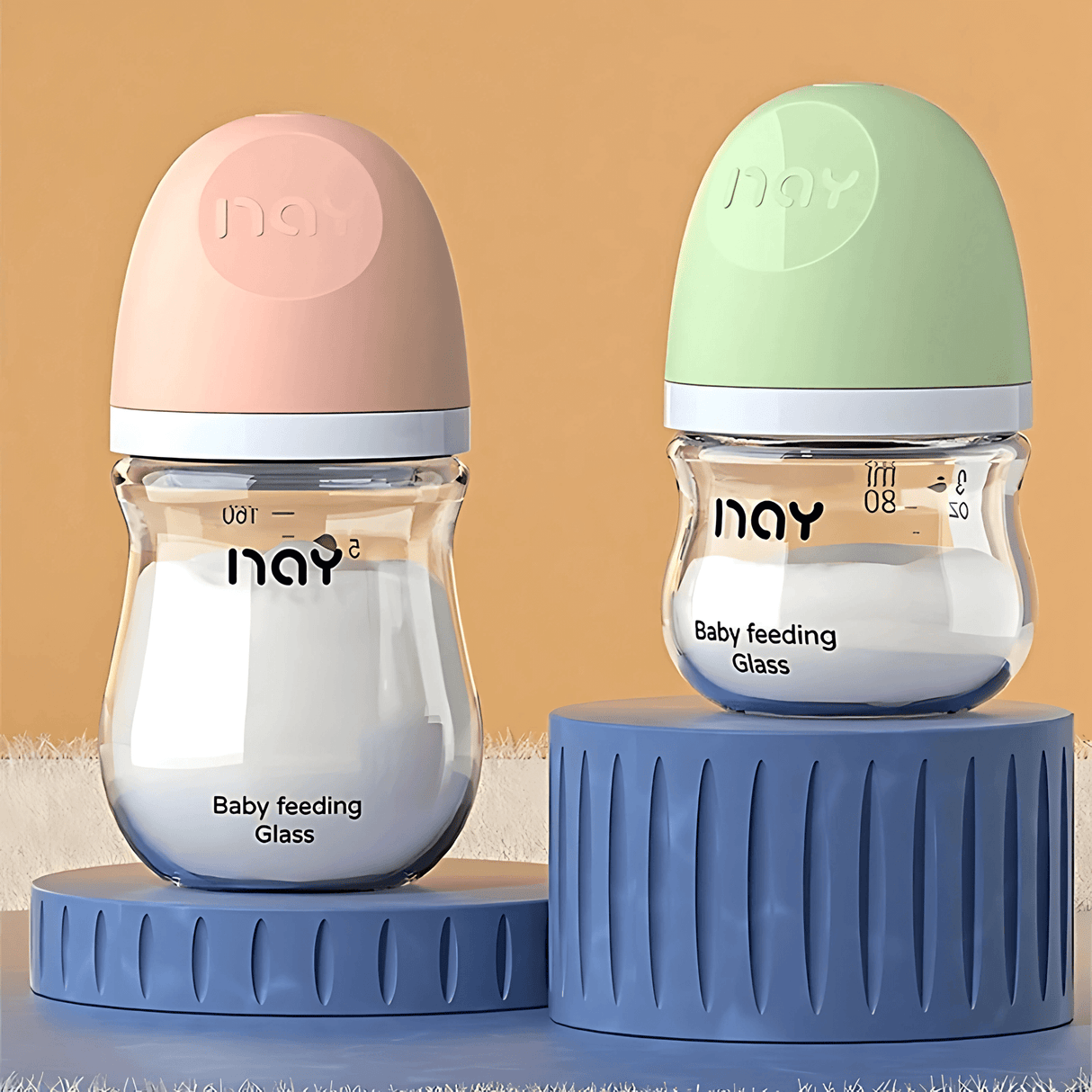 BabyFlow – Anti-Kolik Babyflaska i Glas med Mjukt Silikonnapp & Kontrollerad Flödesdesign