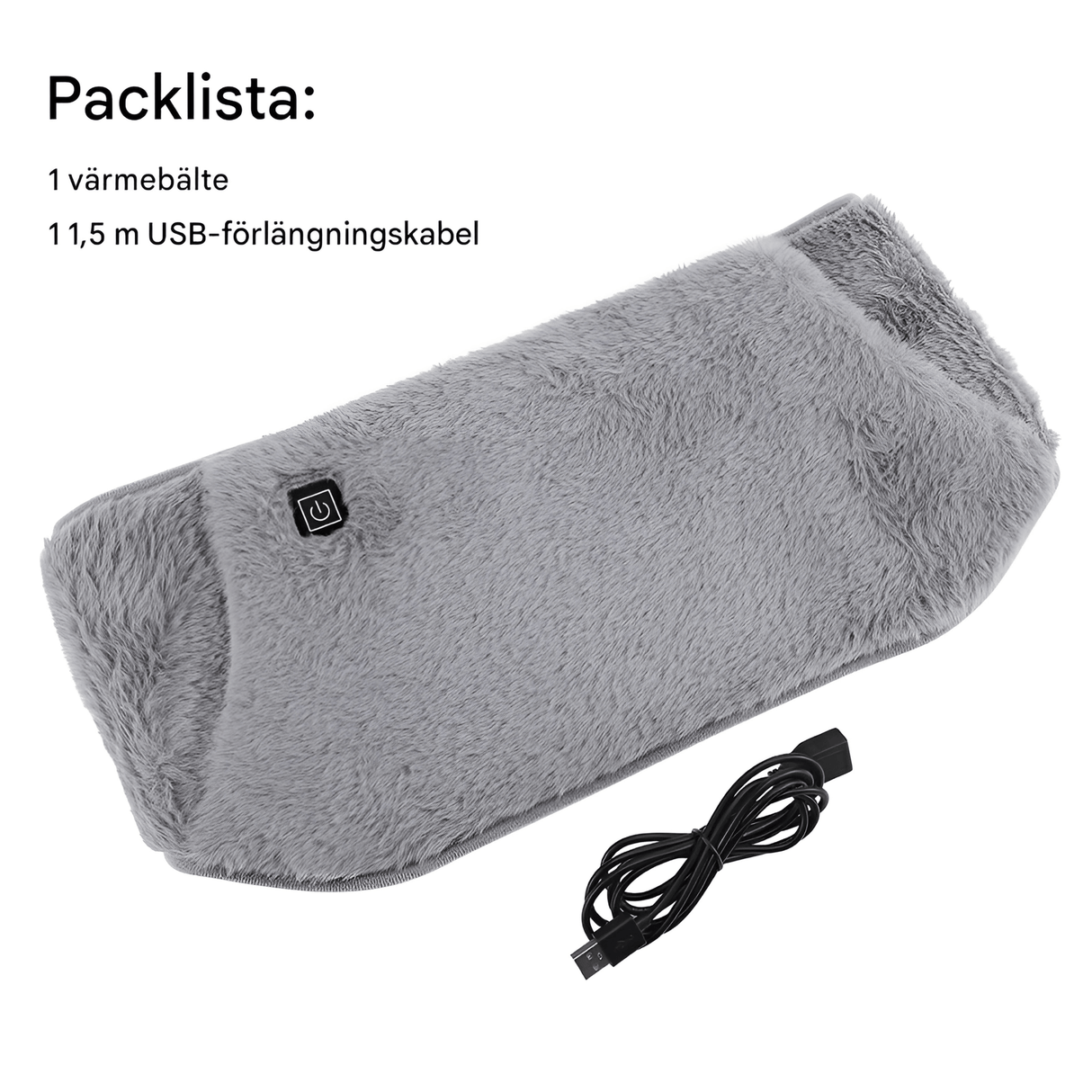 WarmEase – Elektriskt USB Värmebälte för Hand- och Midjevärme, Smärtlindring & Termisk Komfort