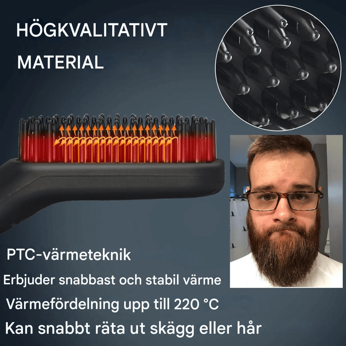 BeardPulse – Skäggstyler & Vårdkit med Olja, Balm, Kamm och E-Guide för Män
