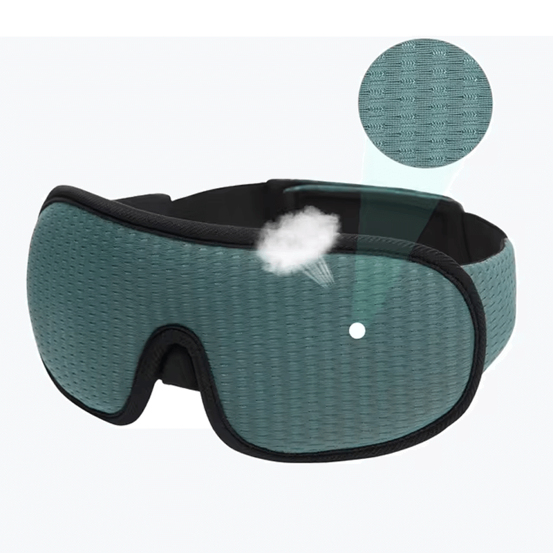 Draagbaar 3D-slaapmasker - Lichtblokkering, zachte gewatteerde oogbescherming voor optimaal comfort