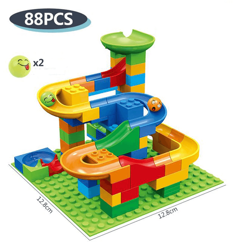 Marble Run Bouwstenen - Creatief Labyrint met Glijbaan en Balspoor voor Kinderen - Educatief Spelen voor Probleem Oplossen en Verbeelding