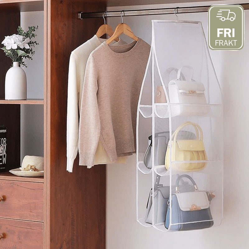 Hangende garderobe-organiser voor handtassen en schoenen