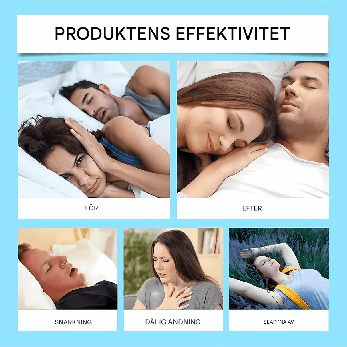 AirNite – Anti-Snarkningskit i Svart eller Vitt med Näsklipp & Andningstabs för Bättre Nässandning