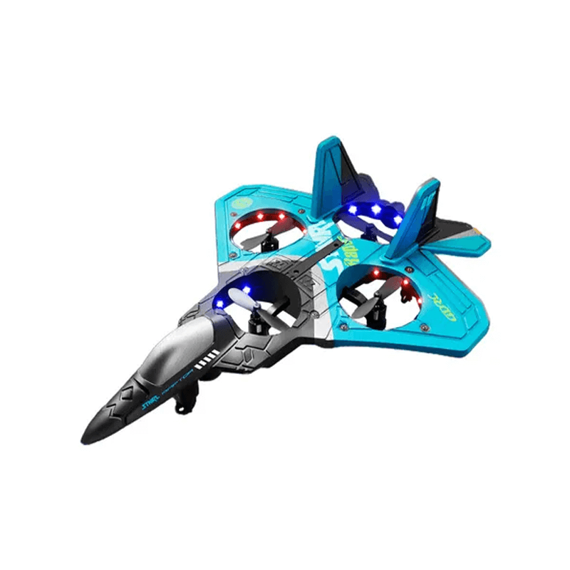 RC gevechtsvliegtuig in duurzaam EPP-schuim met LED-lampjes | vliegtuig met afstandsbediening 2,4GHz voor beginners & kinderen - modelvlucht met 360° Loop & lange vliegtijd