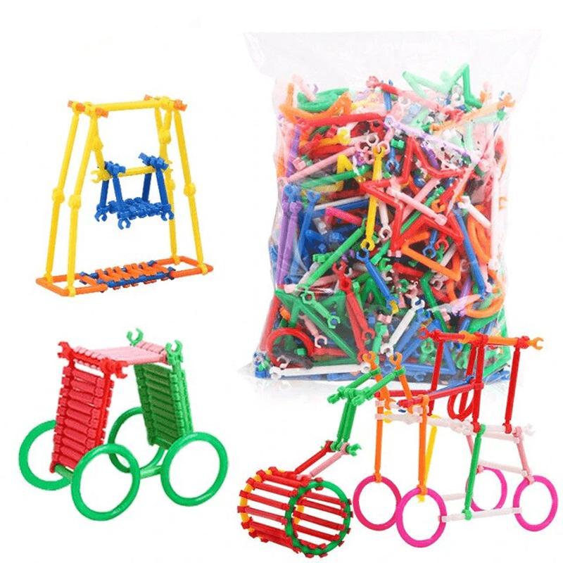 280 stuks Slimme Puzzels - Bouwstenen voor Kinderen, 3D Puzzels en Educatieve Bouwset, Creatief Verbinden en Bouwpakket