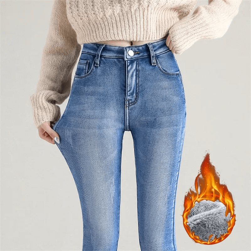 Smalle warme jeans