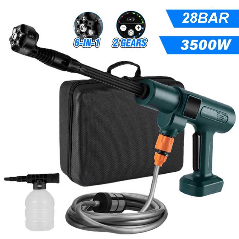 AquaJet Krachtige Accu Draadloze Hogedrukreiniger 3500W 28 Bar