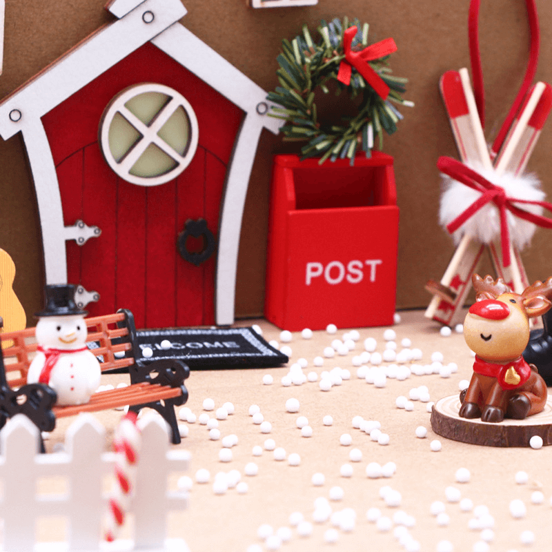 Kerstdecoratie Miniatuurset Huis van de Kerstman