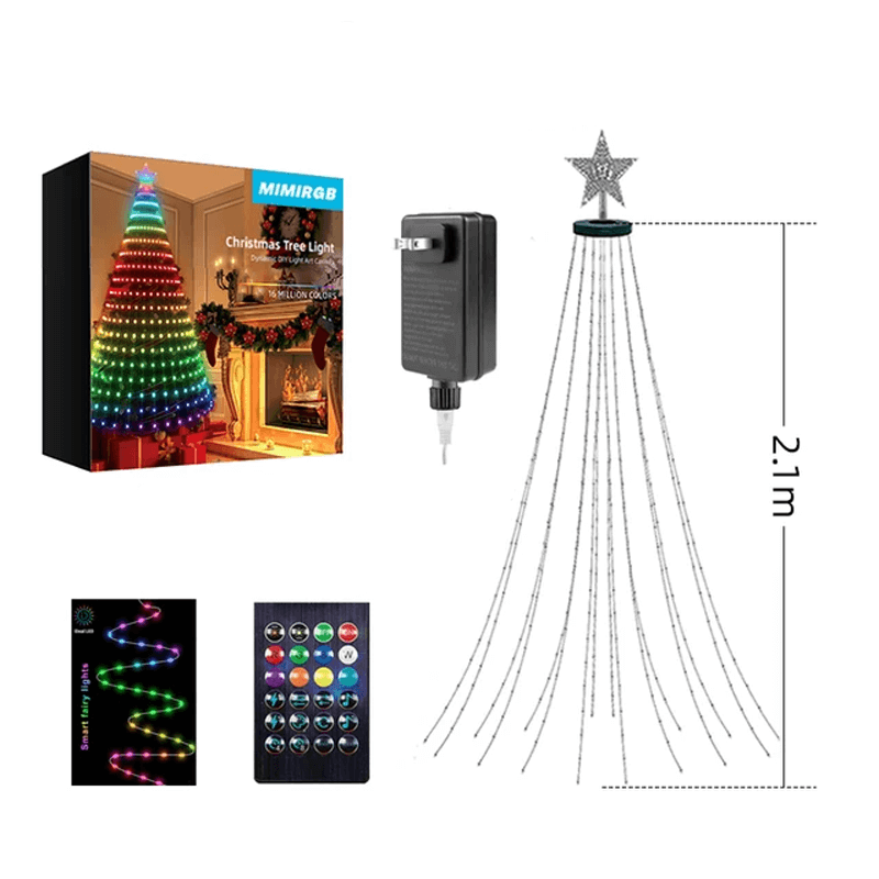 APP voor slimme kerstboomverlichting bestuurd via smartphone - synchroniseren met muziek, timer