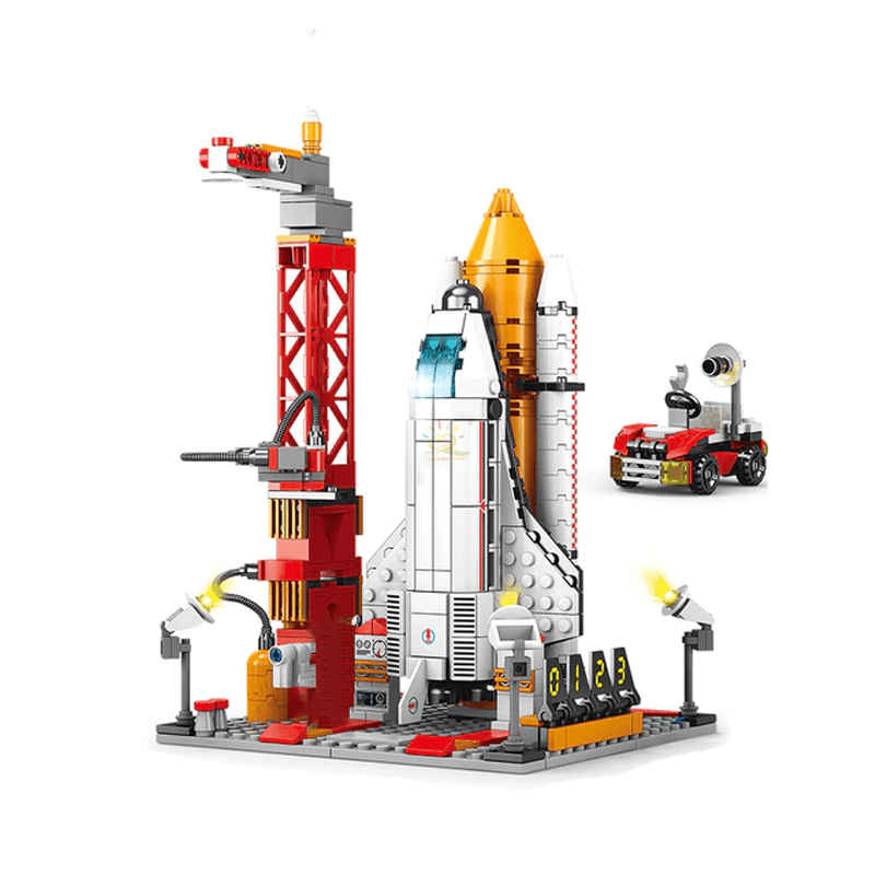 Raketbouwstenen - Creatief Bouwspeelgoed voor Kinderen, Ruimteraket Bouwsets en Doe-Het-Zelf Bouwstenen