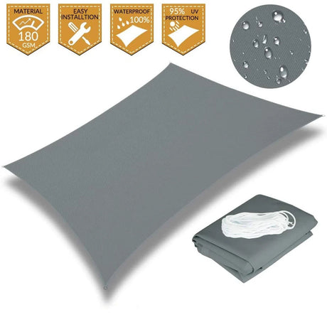 Rechthoekig waterdicht zonnezeil