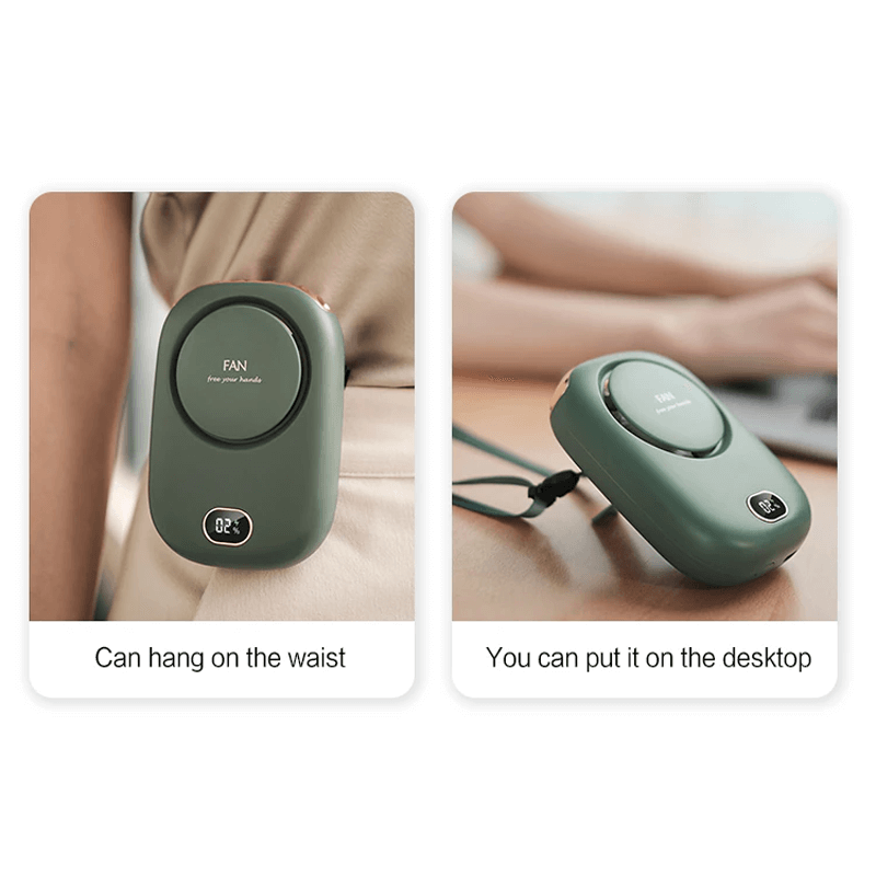 Draagbare, hangende minihalsventilator 2000mAh