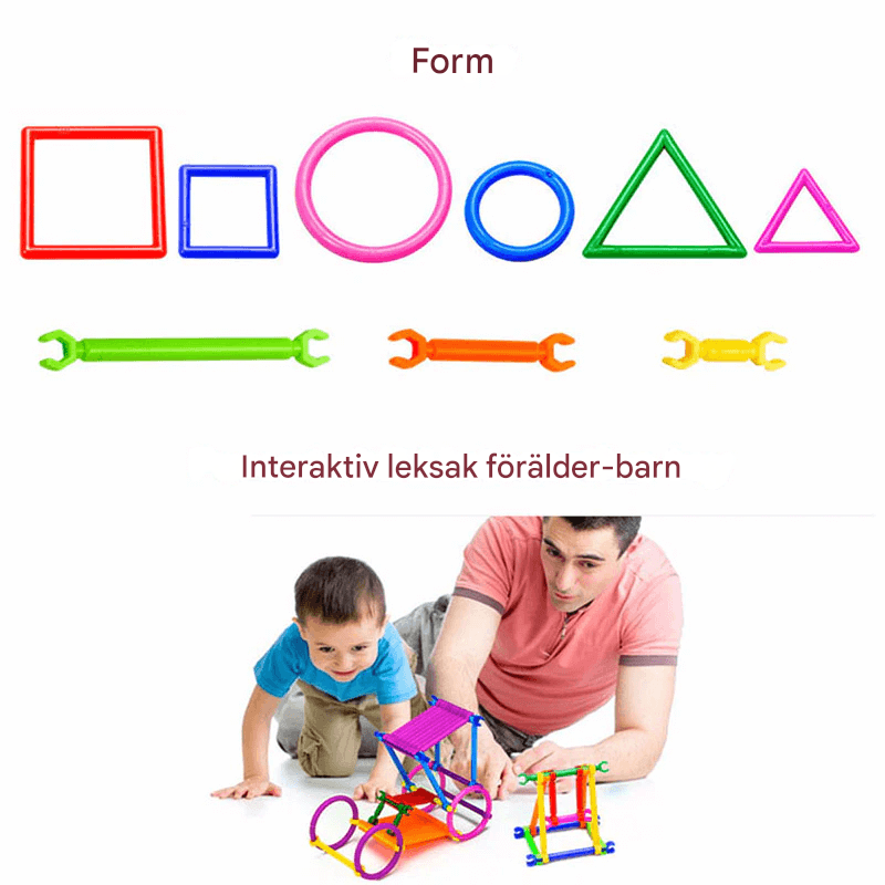 280 stuks Slimme Puzzels - Bouwstenen voor Kinderen, 3D Puzzels en Educatieve Bouwset, Creatief Verbinden en Bouwpakket