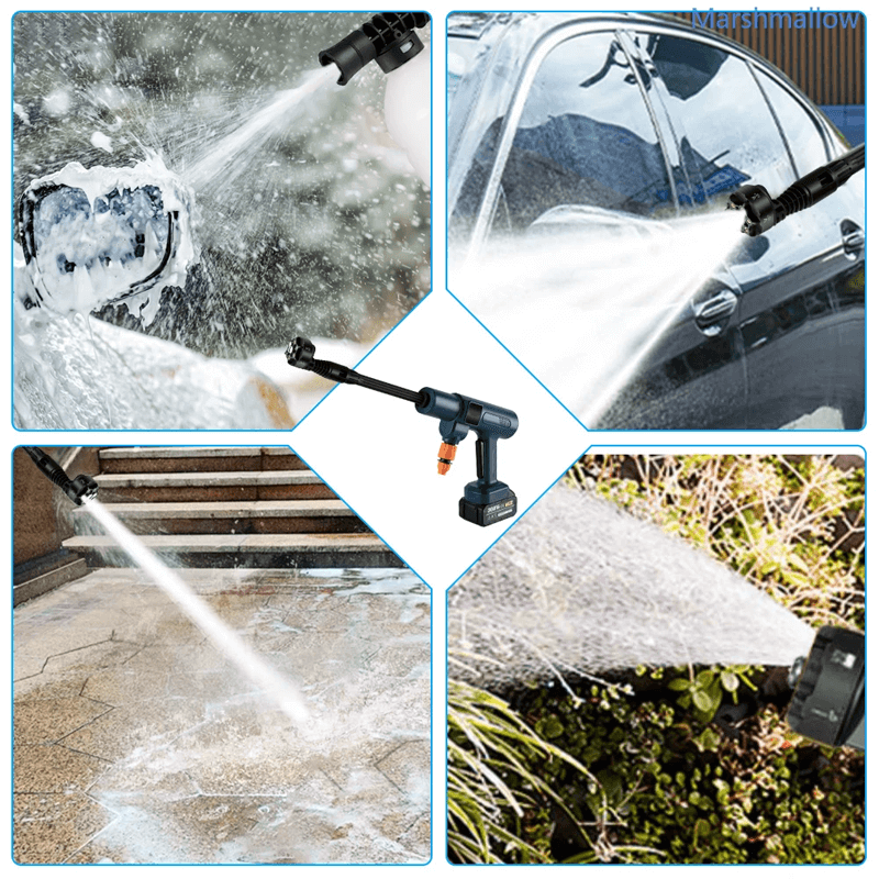 AquaJet Krachtige Accu Draadloze Hogedrukreiniger 3500W 28 Bar