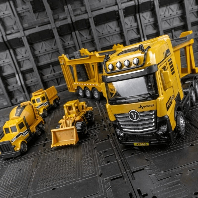 Simulatie dubbeldekker vrachtwagen met aanhanger