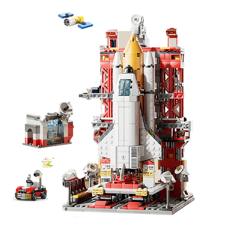 Raketbouwstenen - Creatief Bouwspeelgoed voor Kinderen, Ruimteraket Bouwsets en Doe-Het-Zelf Bouwstenen