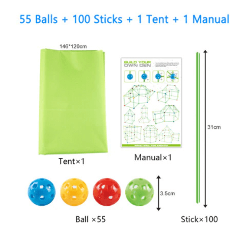 3D Speelhuis | Kit met Sticks DIY Doe Het Zelf Leren voor Kinderen