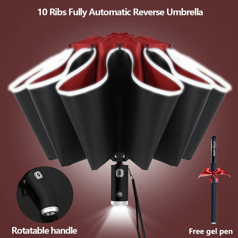 Opvouwbare paraplu met LED-zaklamp