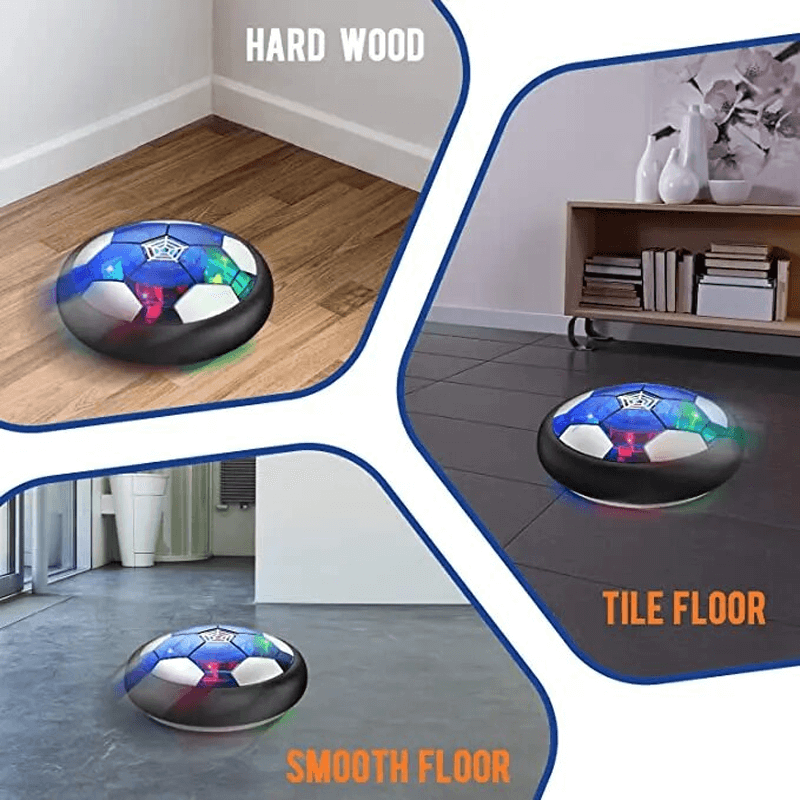 HoverKick - Drijvend LED-voetbalspeelgoed met schuimschokdemper voor zaalvoetbalspellen