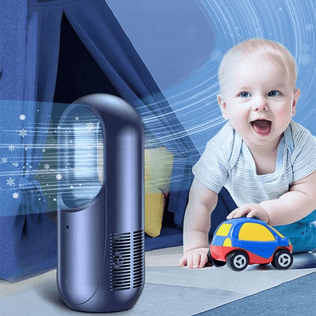 Draagbare ventilator met LED-scherm 2000mAh