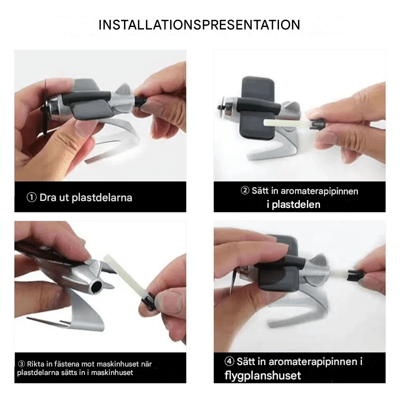 Mini luchtverfrisser op zonne-energie voor auto en huis - Decoratief in vliegtuigontwerp, luchtzuiverend en energiezuinig