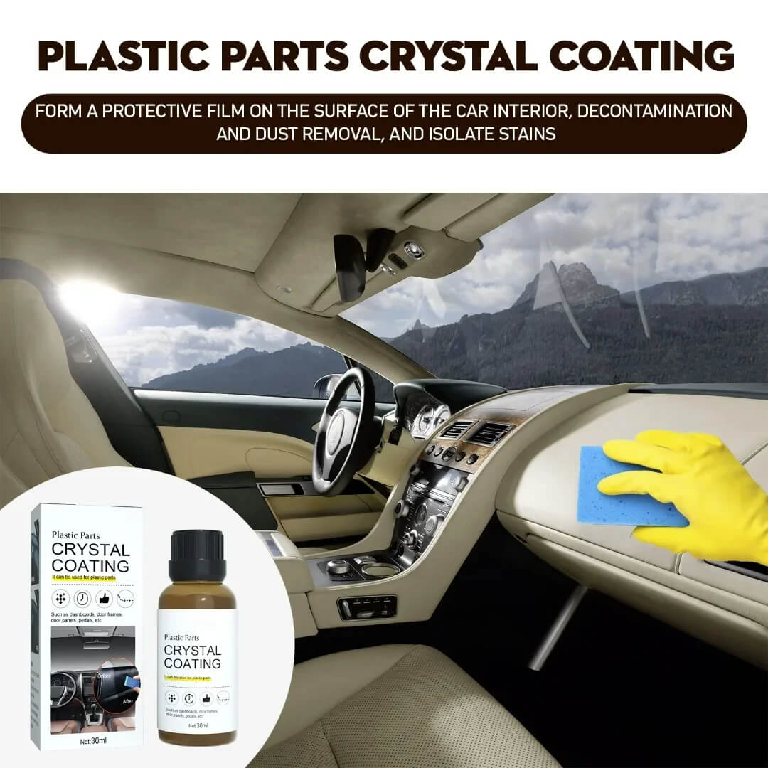 Car Plastic Renewal & Crystal Wax - Langdurige 30ml vloeistof voor auto-onderhoud en plastic vernieuwing