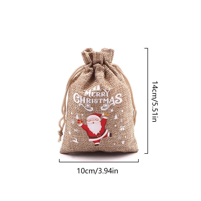 Gezellige kersttas voor kerstcadeaus 10x14cm