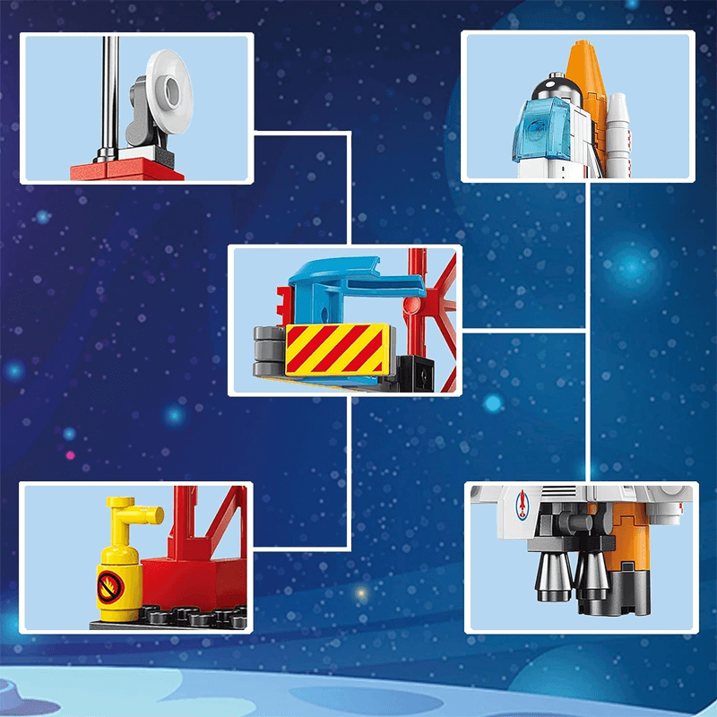 AstroPlay - Ruimteraket met astronautfiguur en lanceerplatform voor kinderen