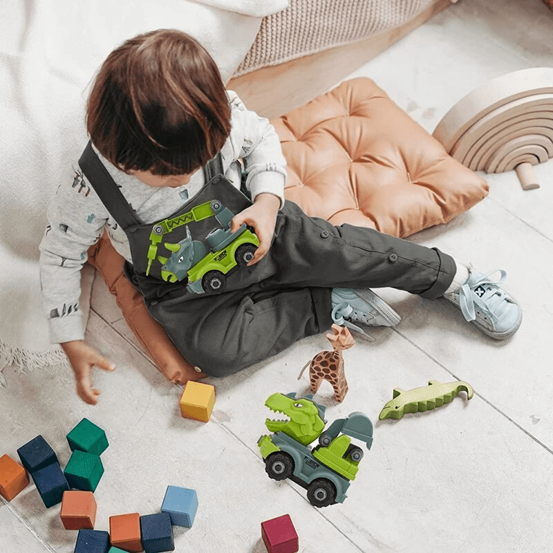 Dinosaurus voertuig bouwset