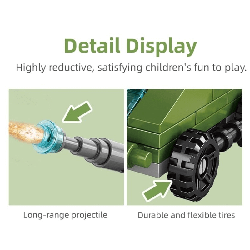 6-in-1 Bouwstenen Voertuigenset voor Kinderen | Brandweerwagen, Tank & Helikopter - STEM-Speelgoed voor Creatief Spelen & Leren (6-10 jaar)
