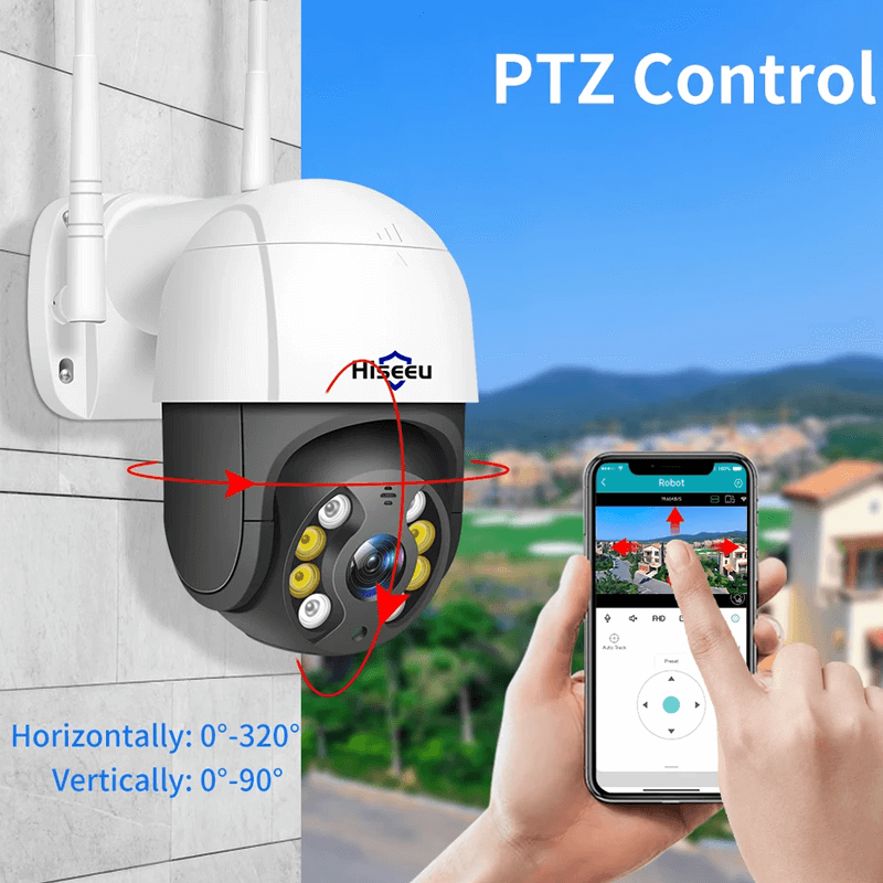 Slimme wifi-beveiligingscamera - met infrarood nachtzicht, APP & AI