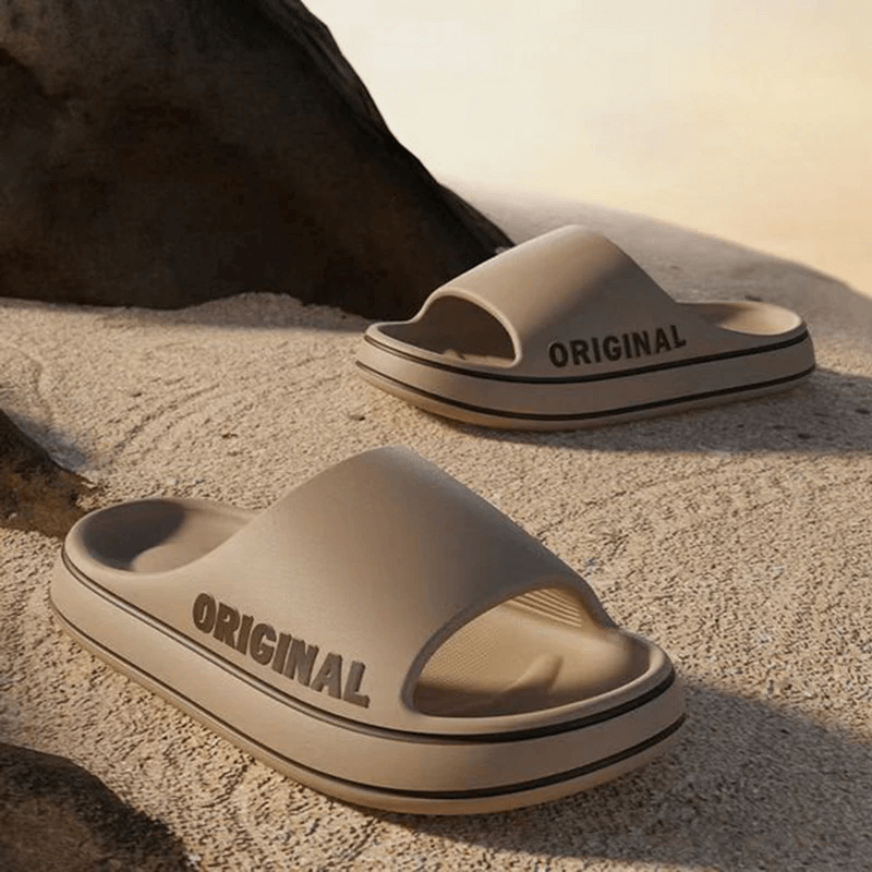 Comfortabele pantoffels met dikke zool