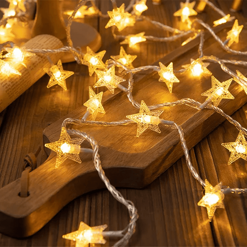 1,5-3m LED-stringverlichting met kerstthema, kerststringverlichting - sneeuwvlokken, rendieren, sterren, kerstboom